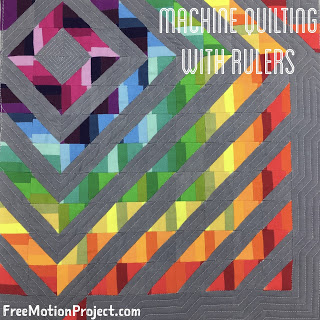 Machine quilting with rulers on a home machine